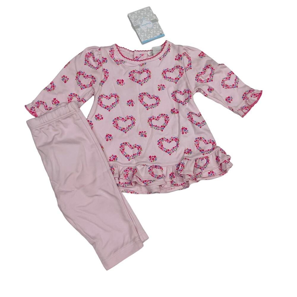NWT Kissy Kissy 0-3M Hearts a Bloom Legging Set